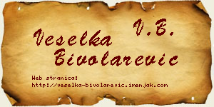 Veselka Bivolarević vizit kartica